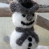 Snowman with cowboy hat